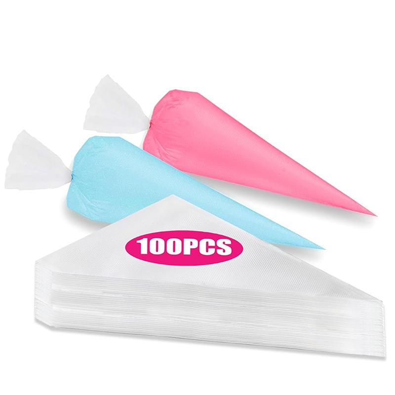 100pcs Disposable Pastry Bags Kitchen Tools Extra Strong Leak-Proof Piping Bags For Cake Decorating Baking Icing Crafts TMZ