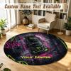 Round Rug Custom NameMonster Energy Pattern Non Slip Carpet Home Floor Decor
