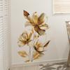 Fun-e141 Gold Embossed Flower Porch Bedroom Living Room Study Background Landscaping Wall Sticker