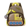 Backpack Cartoon Childrens With Excavator Design And Letter Print For Daily Use