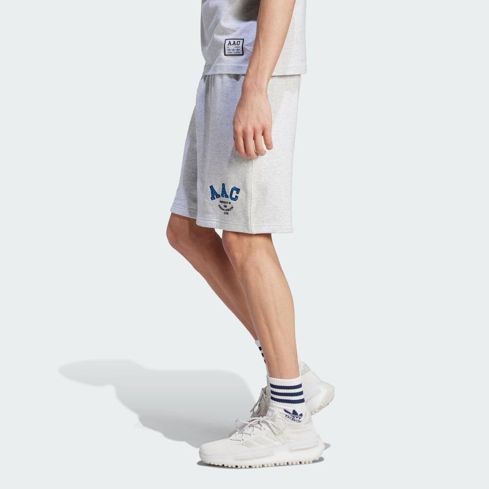 Adidas Originals Alphabet Print Drawstring Straight-Leg Shorts Men Shorts Gray IM4583