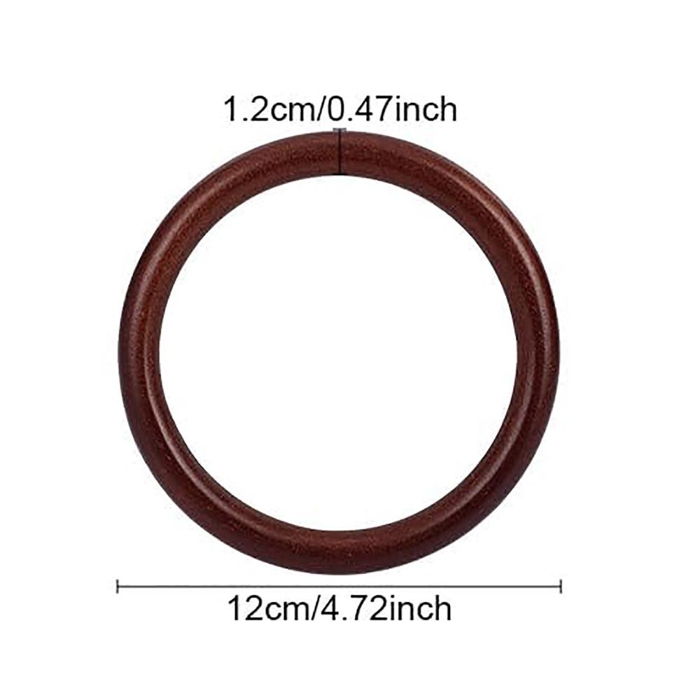Handcraft Wooden Handbag Handles Round DIY Purse Handles Replacement Purse Strap