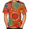 Summer Round Neck 3D Colorful Flower Print Top Fashionable Casual Hawaiian Vacation Style Short Sleeved Men's T-shirts