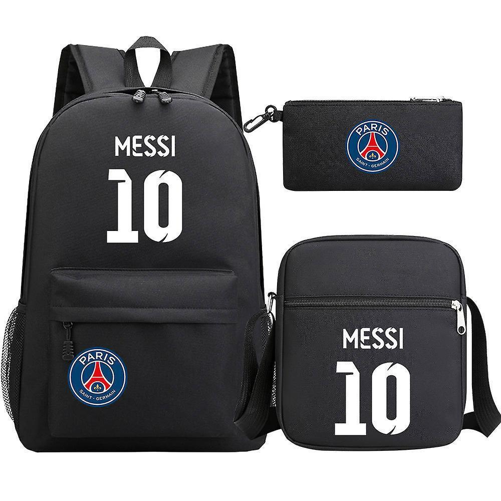 Lionel Messi · Peripheral Printed School Bag Three-Piece Pencil Case Shoulder Bag Backpack