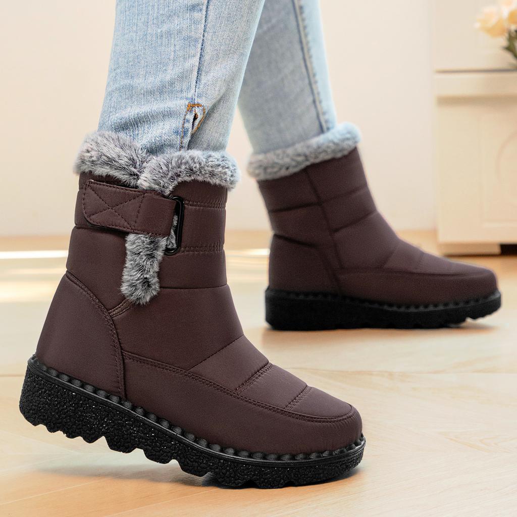 Cotton Shoes Women's Large Size Winter Snow Boots Velvet Shoes Children's Long Boots Heightened Thick-soled Cotton Boots