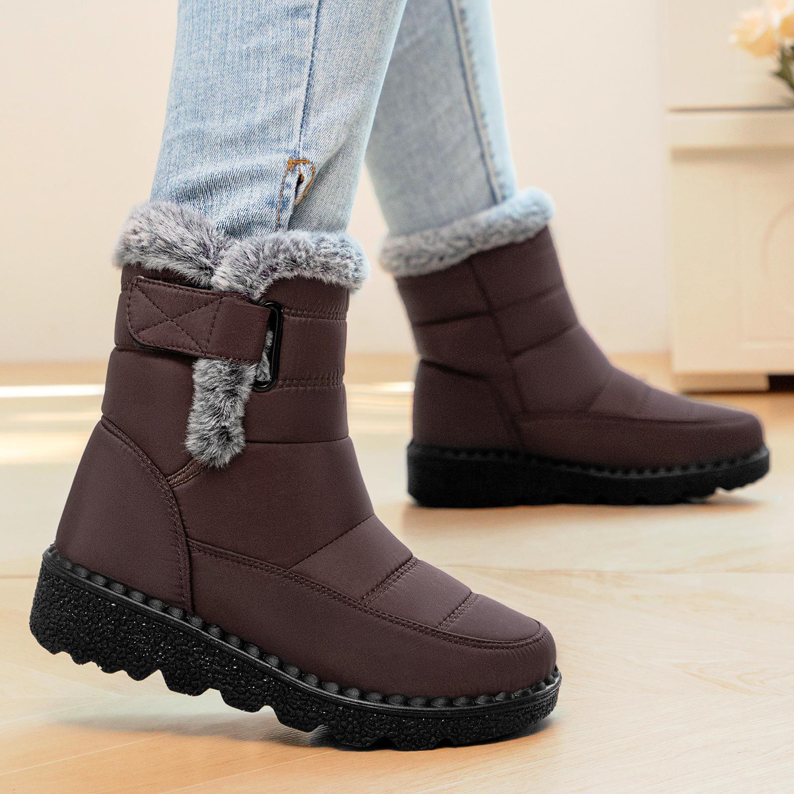 

Large Size Winter Snow Boots for Both Men and Women with Plush and Thick Cotton Boots Temu Height Increasing Thick Soled Cotton Shoes 43