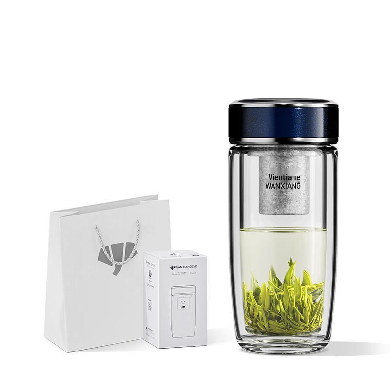 Wanxiang Double-Layer Titanium Silver Antibacterial Glass Tea Cup