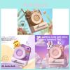 Unicorn Hand Gesture Retro Camera Neck Fan With 3speed Wind For Children And Office Use
