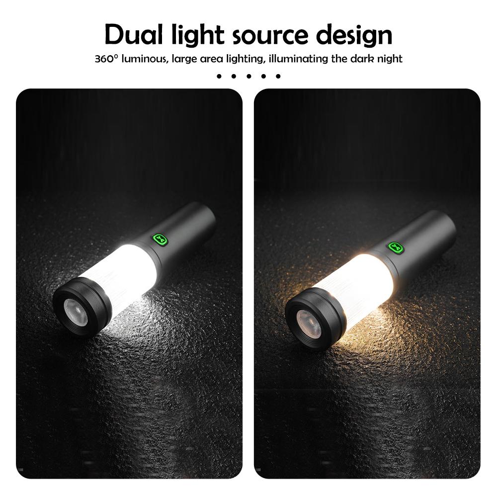 Outdoor Camping Lights Portable Rechargeable Flashlight 3-in1 Camping Tent Lantern Multifunctional Mini Emergency Hanging Light