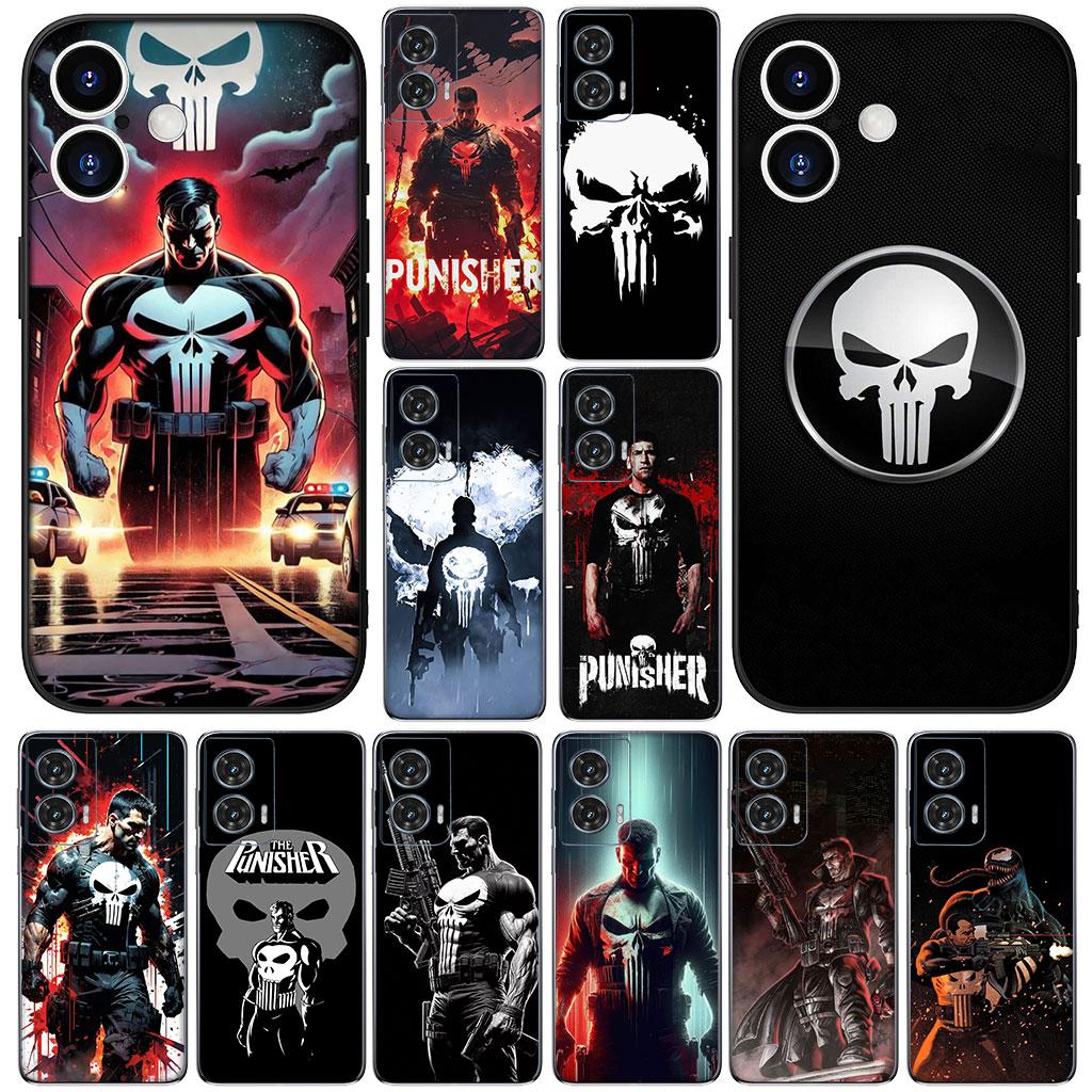 Die Marvel Punisher Schädel Hülle Handyhülle für Samsung Galaxy A56 A26 A36 A10 A20 A30 A31 A32 A50 A51 A52 A53 A33 A12 A14 Hülle