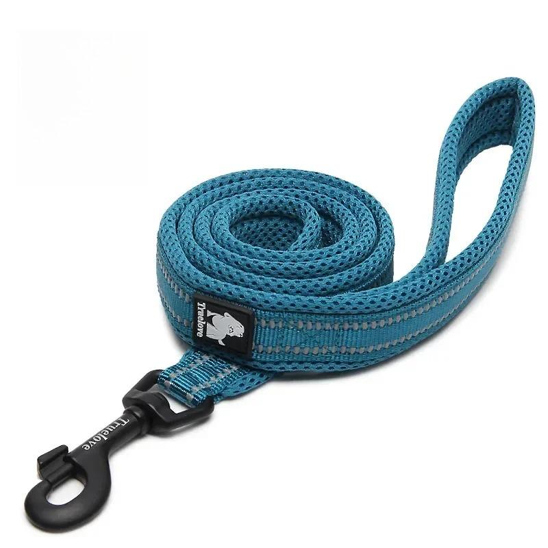 Soft Reflective Nylon Mesh Padded Dog Leash TLL2112 200cm Pet Walking Training Lead for Puppy Dogs Cats 11 Colors