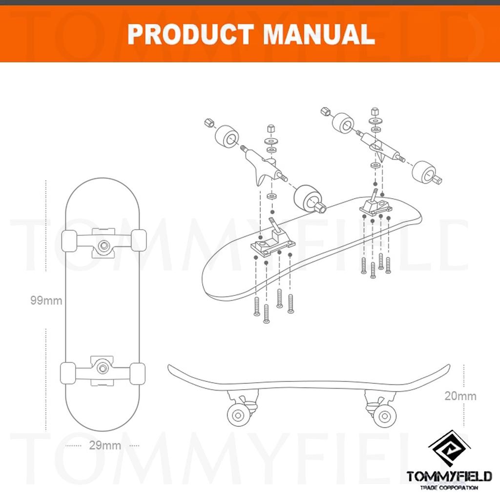 TOMMYFIELD Finger Skateboard with Bearings for Adults and Brain Grim Reaper Design Kids, Development, [Used]