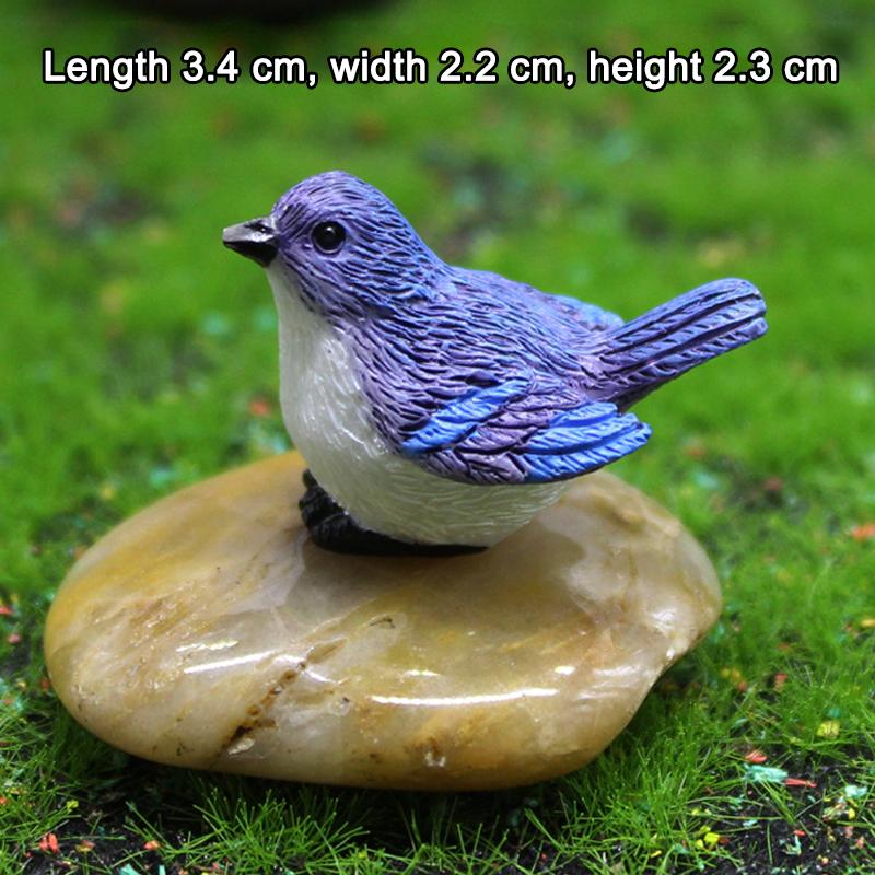 Simulation Birds And Birds' Nests Ornament Resin Faux Gardening Bonsai Decoration Accessories Figurines & Miniatures FU