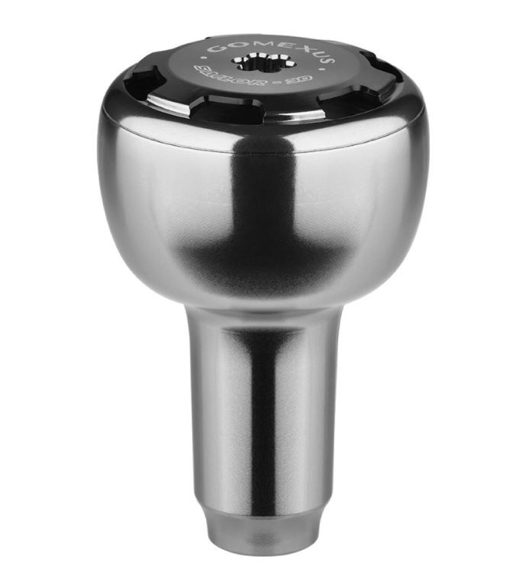 Bouton index 2 encoches alu anodisé argent 30 mm - Déjeuner au jardin