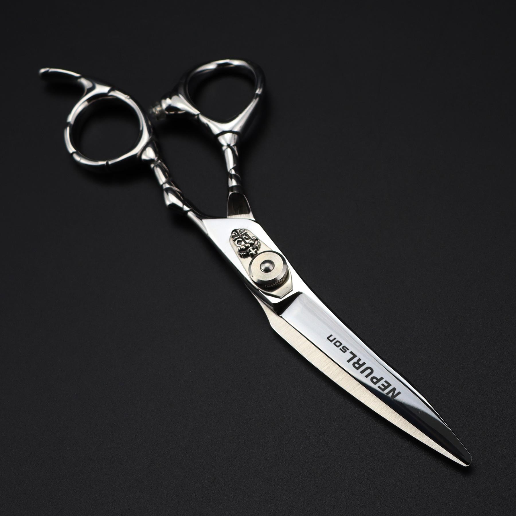 6.0-Inch Curved Blade Hairdressing and Thinning Scissors