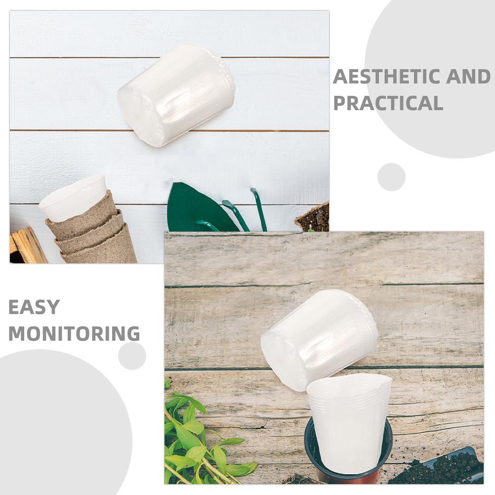 10Pcs Transparent Plastic Plant Pot Insert Liner Clear Planter Basket Insert Replacement Flower Pot Basket Liner