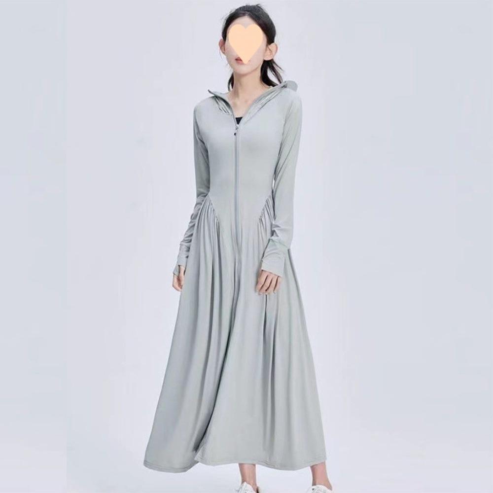 Ice Silk Sunscreen Long Hoodie Summer Accessories Sun Protection Capes Anti UV Full Body Skirt Sunscreen Anti UV