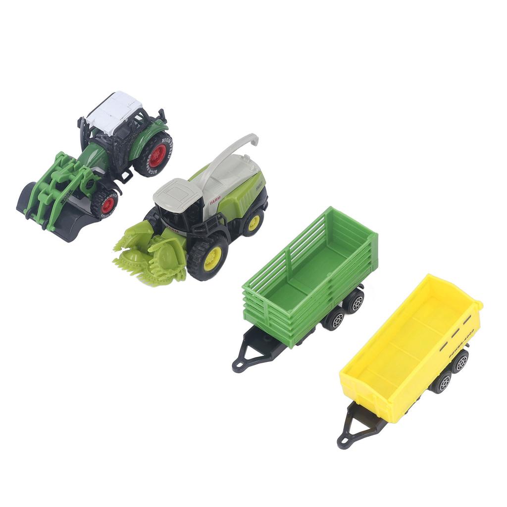 Kids Farm Tractor Toy Set Pull Back Realistic Scale Flexible Joints Toddlers Tractor Vehicle