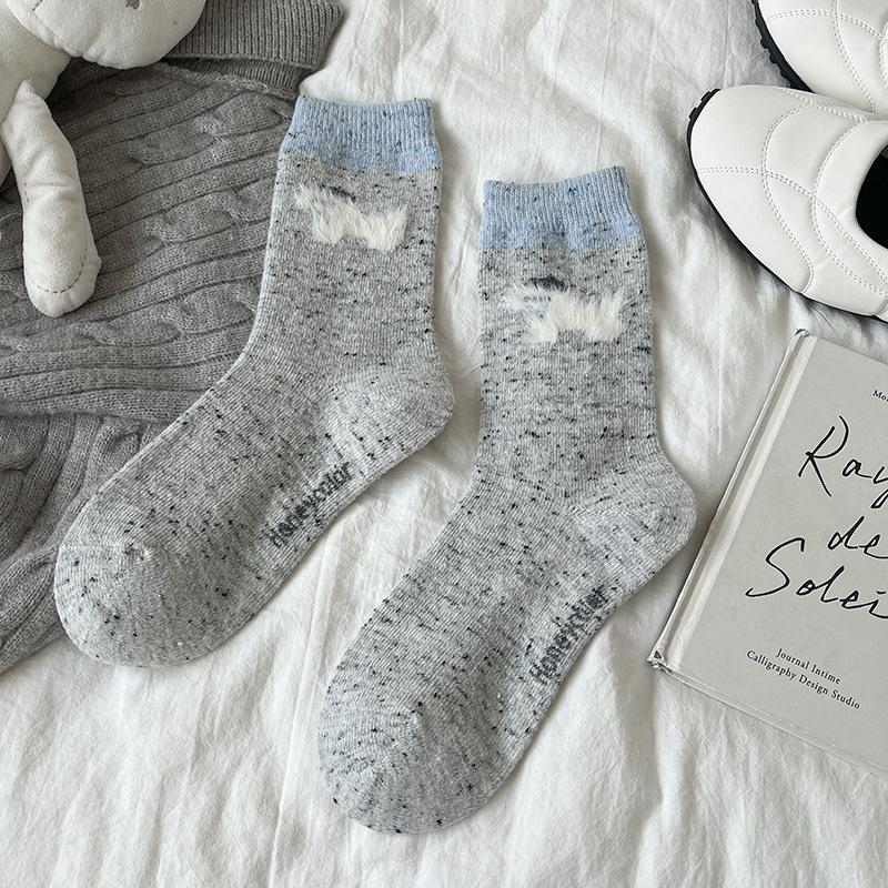 Sock Children's Mid-length Socks - Cute Cartoon Style Bubble Socks for Autumn and Winter. Spring and Autumn Girls' Fringed Long Socks with Lace Trim.
