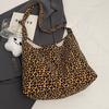 Large Capacity Leopard Print Bag Women New Trendy Fashion Crossbody Bag Women Ins College Students' Class Shoulder Bag Women