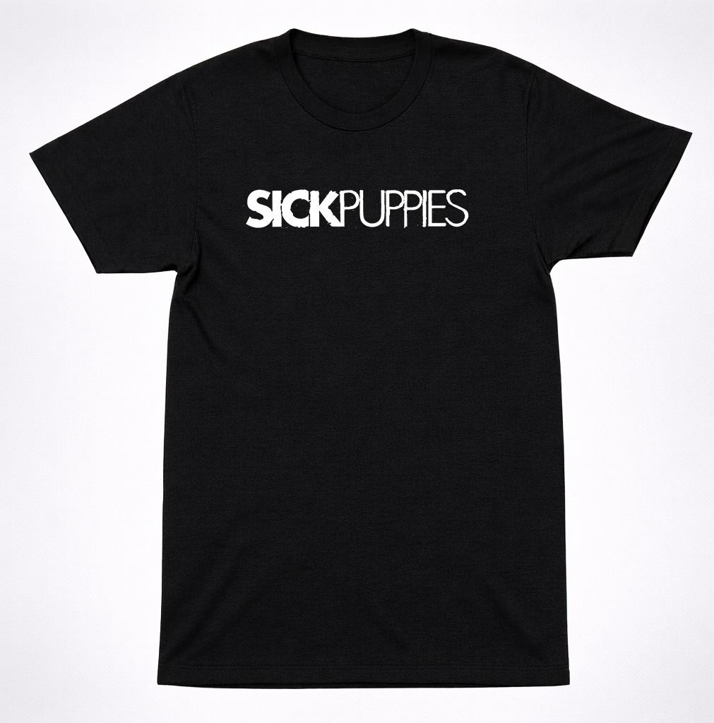 Sick Puppies Text Logo T-Shirt Alternative Rock Post-Grunge Band Tee S разноцветный