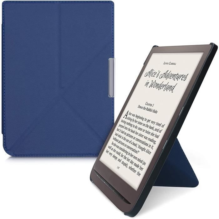 Housse Coque - Vivlio - InkPad 3/3 Pro - Bleu Foncé - Support - Sommeil Réveil Automatique