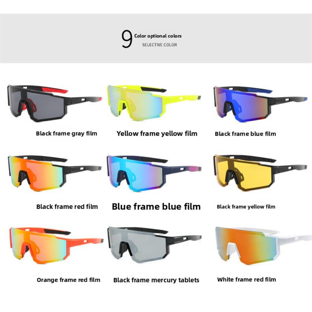 Europäische und amerikanische neue Sport-Radbrillen, Fahrrad-Trend Herren- und Damen-farbige Outdoor-Sonnenbrillen, beschichtete Modebrillen