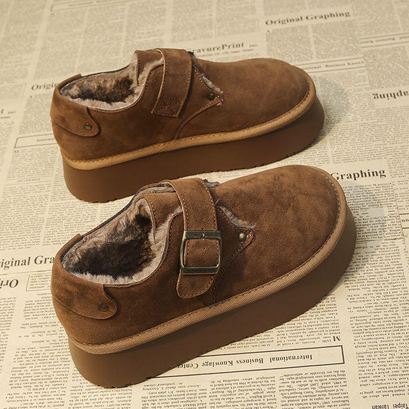 

Thick-soled snow boots for women s 2025 winter new one-pedal Northeast cotton shoes, piled and thickened fluffy warm Birkenstocks 40