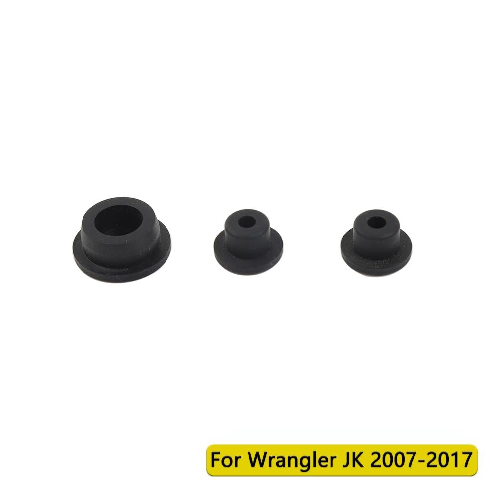 Tailgate Waterproof Rubber Plugs for Jeep Wrangler JK JL Gladiator JT 2007-2026 Rear Door Removable Rubber Plug Accessories 3pcs-JK