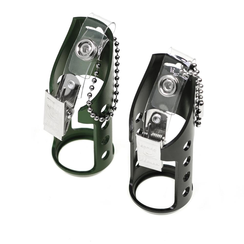 Fly Fishing Floatant Bottle Holder, Aluminum Alloy Lightweight Clip-On/Hang-On Tool Holder for Vest Backpack, for D-Rings & Loops