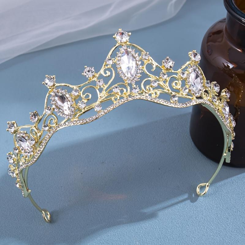 Baroque Crystal Tiaras And Crowns For Women Bride Rhinestone Prom Diadem Bridal Wedding Hair Accessories Jewelry Crown Tiara