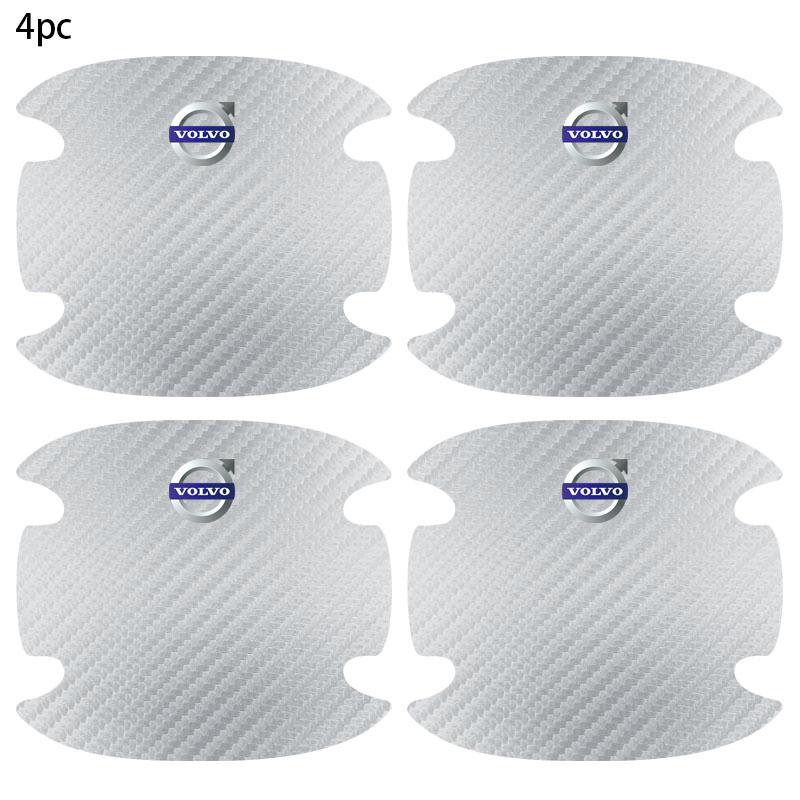 4PCS Car Door Handle Bowl Scratch Protector Carbon Fiber Stickers For Volvo Rdesign S80 V40 V50 V60 V70 S80L XC60 XC90 S40