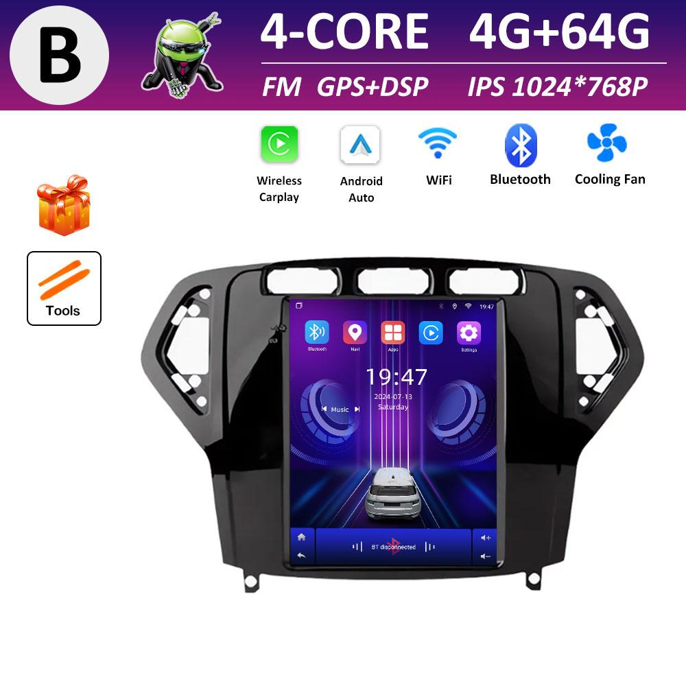 For Ford Mondeo 2007 2008 2009 - 2010 GPS Navigation IPS Touch Screen Android Smart System Wireless Carplay Accessories WIFI DSP