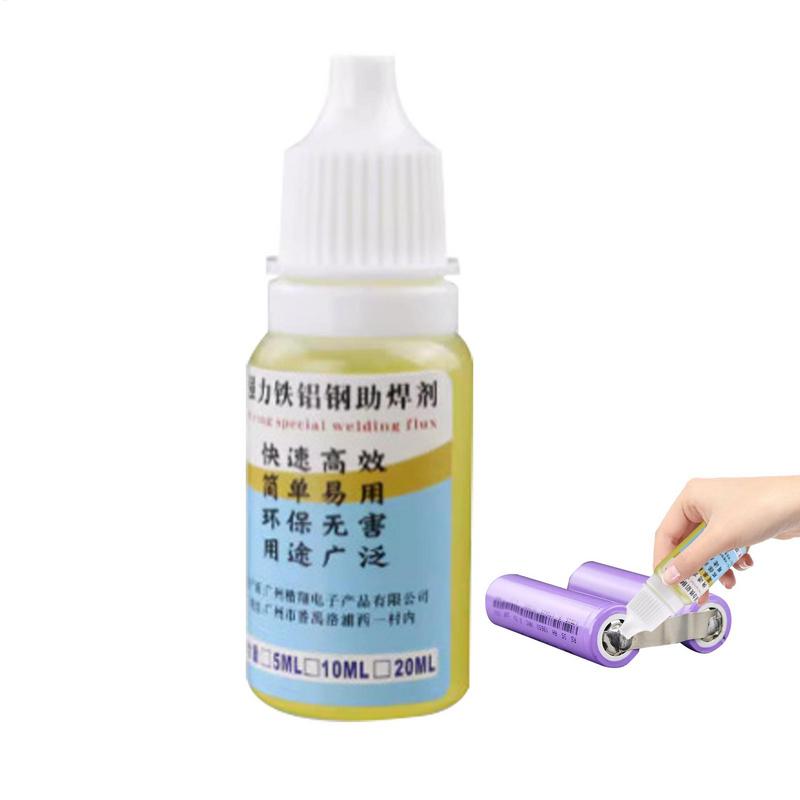 Stainless Steel Flux Soldering 10ml/0.33oz Copper Soldering Flux For Aluminum No Water Cleaning 18650 Battery Soldering Fluid