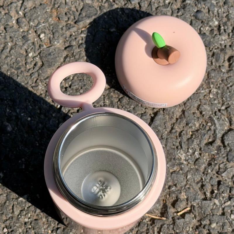 Kawaii Cat Mini Tumbler With Straw Cute Hot And Cold Stainless Steel Thermos Bottle For Tea Portable Coffee Thermal Cup Gift