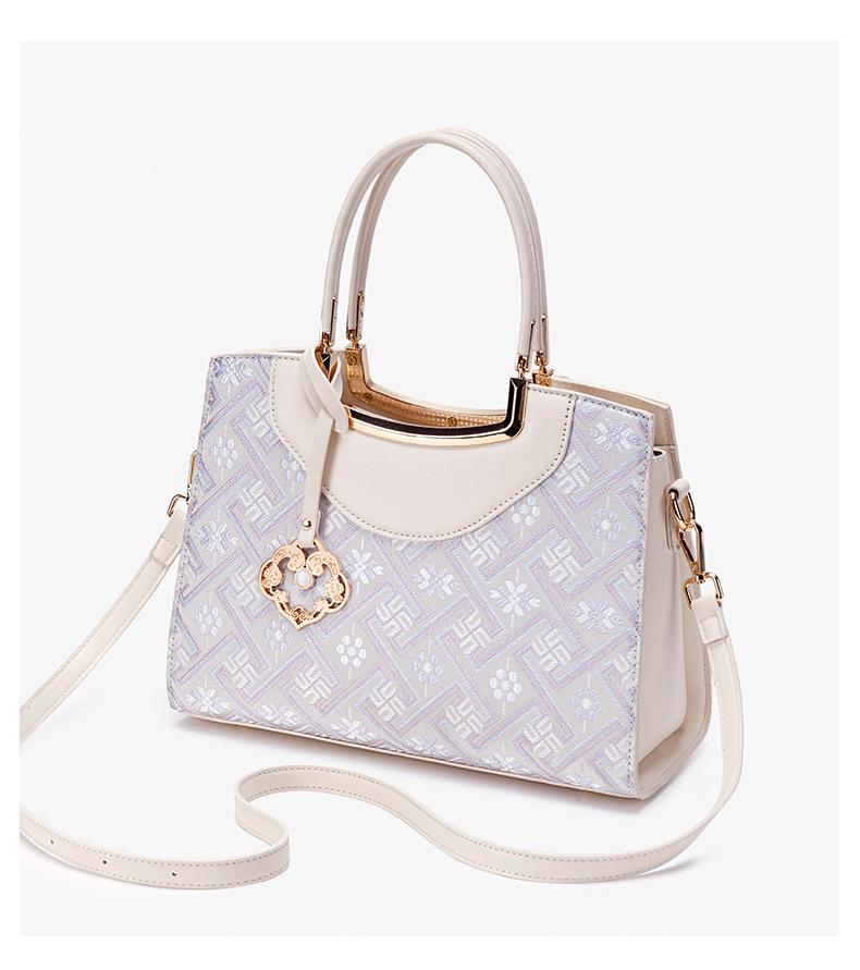 Guangxi Zhuang Brocade Women's Large-Capacity Handbag, 2026 New Style High-End Shoulder & Crossbody Bag