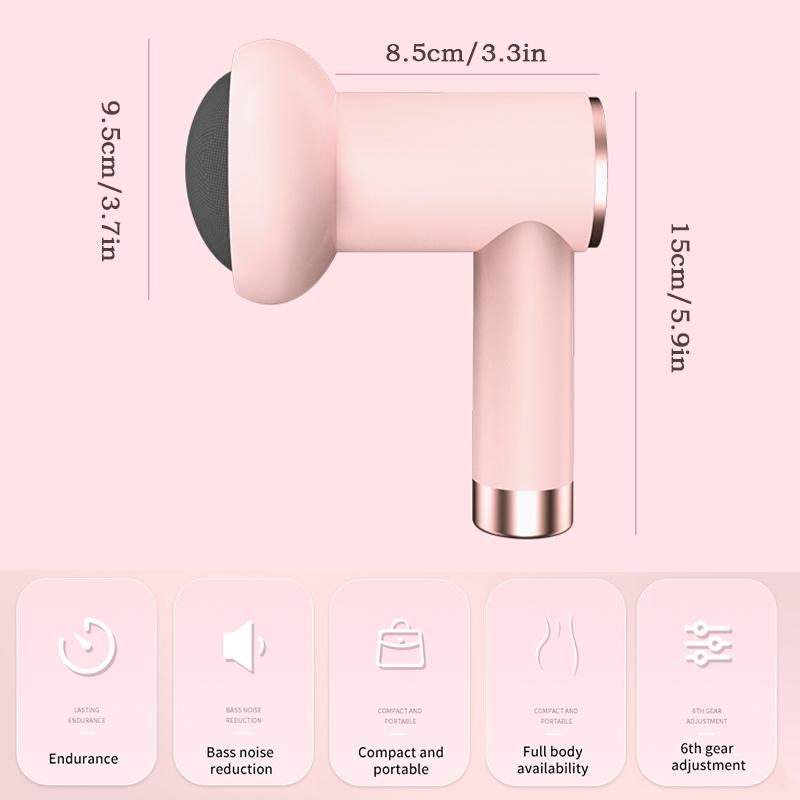 Massage Gun Wireless Charging Fat Pushing Machine Handheld Portable Massage Stick Neck, Waist, Shoulder Kneading Pink White