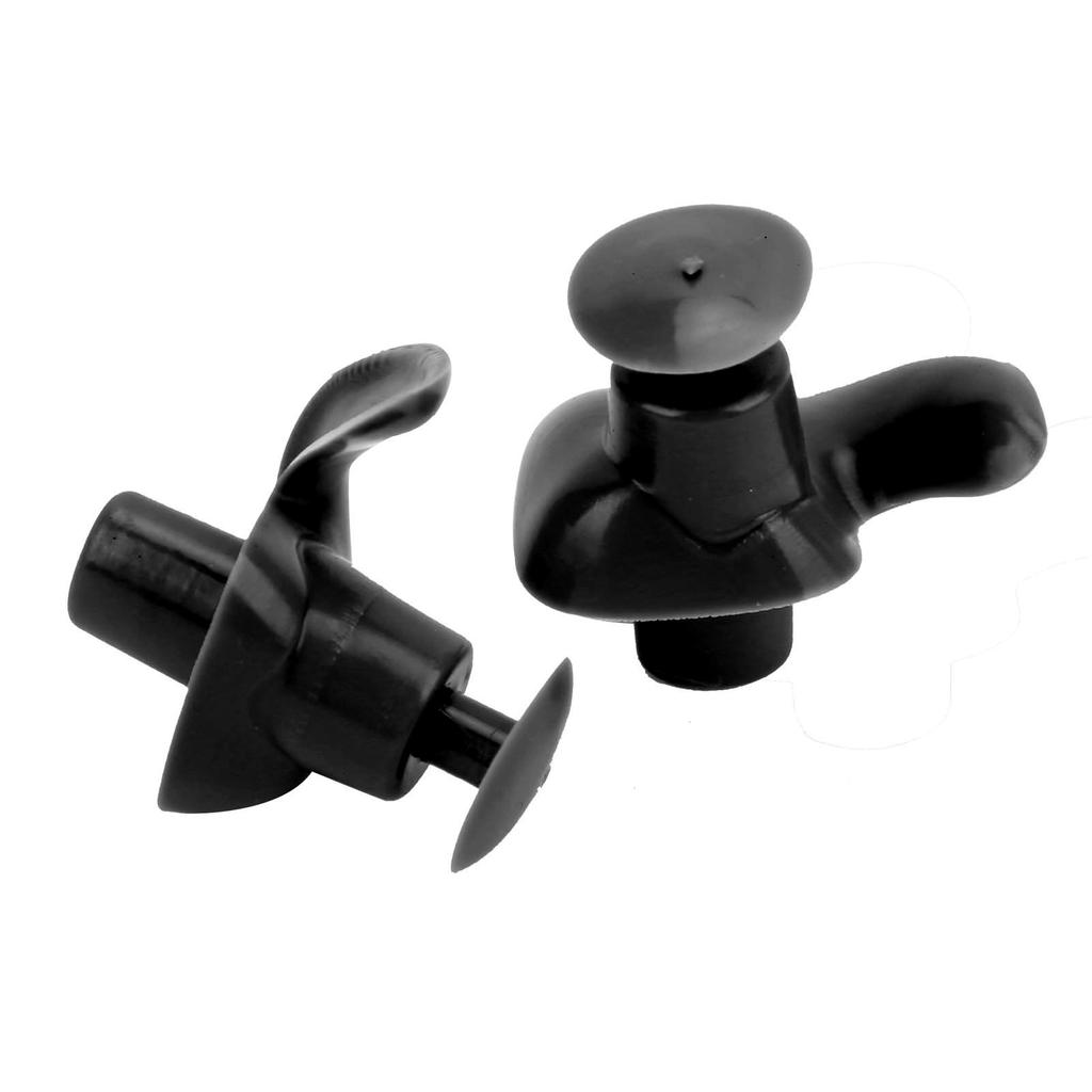 Silicone Waterproof DustProof Spiral Earplug for Children and Adults Swimming Accessory(Black )