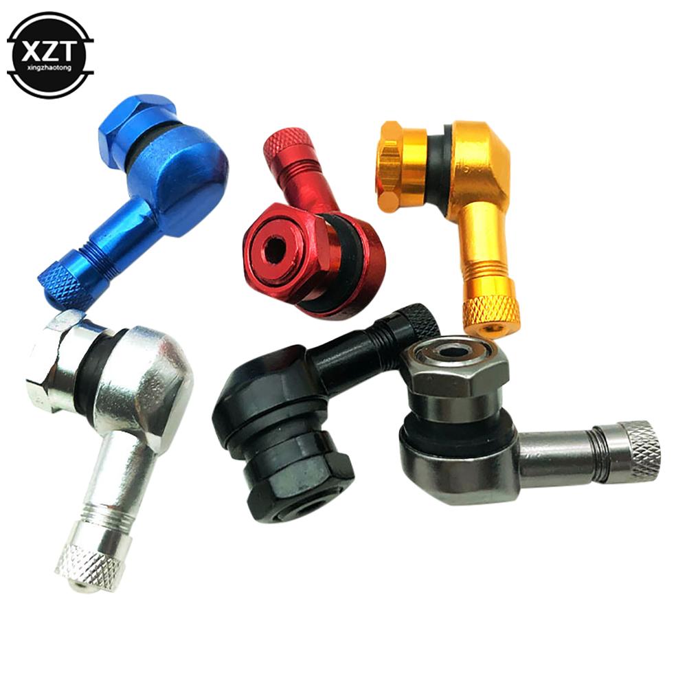 1PCS Aluminum Alloy Valve Motorcycle Rim 90 Degree Angle Motorcycle Wheel Tire Tubeless Valve Stems For Rim Wheel Parts Stem Caps1