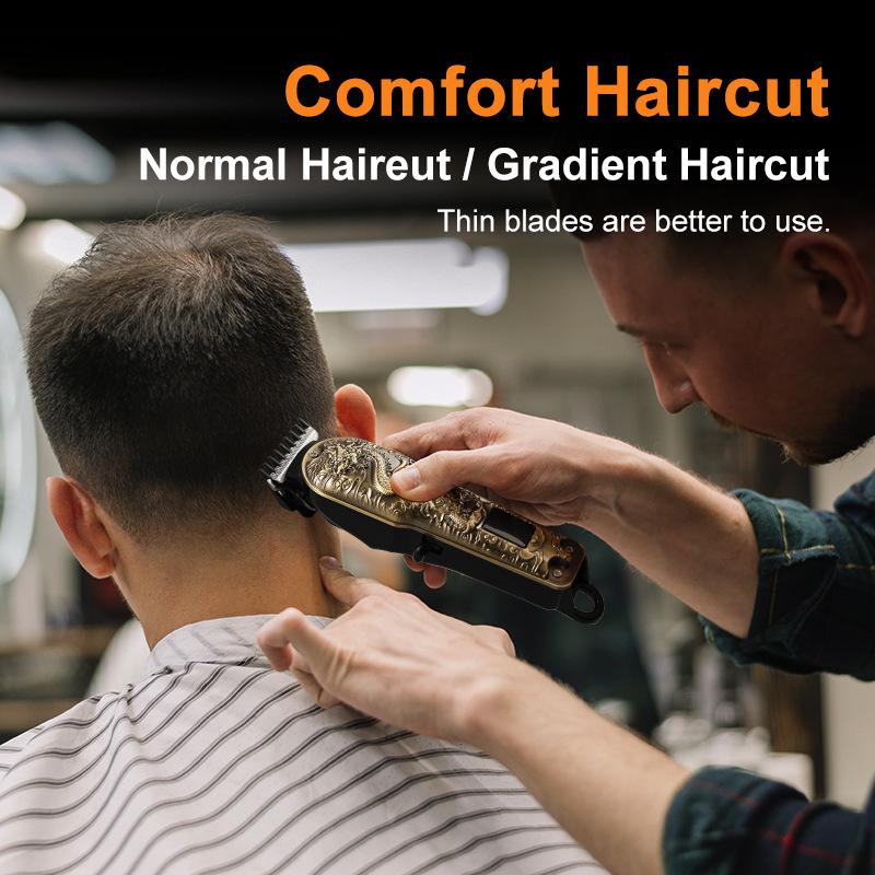 Salon Special LCD Digital Hair Clipper: Precision Electric Trimming & Carving