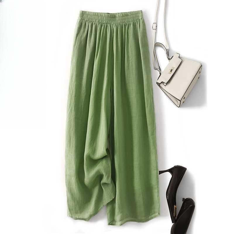 

Женские брюки платья приталенного кроя 2XL зелёный