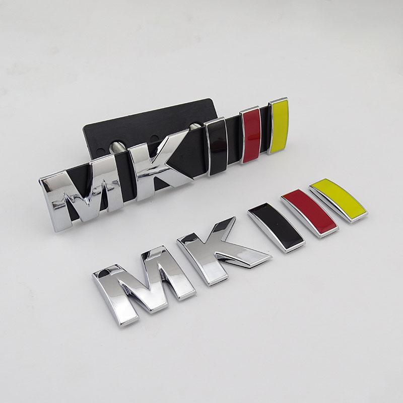 OEM Service MKIII Grill Emblem 2.0V 2.4T 2.6T Plastic Chrome Badge 3D Car Logo Mk3 Car Trunk Sticker For Volkswagen