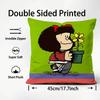 M-Mafalda Cartoon Cushion Cover Pattern Printed Pillowcase for Living Room Sofa Cushion Cover & Bedroom Decor