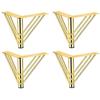 Senmasy 15cm Metal Gold Armchair Sofa, TV Unit Legs ( 4 UNITS )