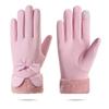 Warm Gloves Women's Autumn and Winter Fleece Thickened Touch Screen Windproof and Water-proof Fashionable Skiing Driving and Riding Gloves