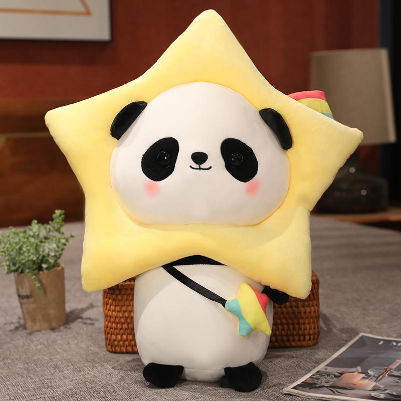 30/40cm Cute Panda Plush Toys Lovely Animal Bears Cosplay Unicorn Dinosaur Rabbit Flowers Pillow Stuffed Soft for Children Gift