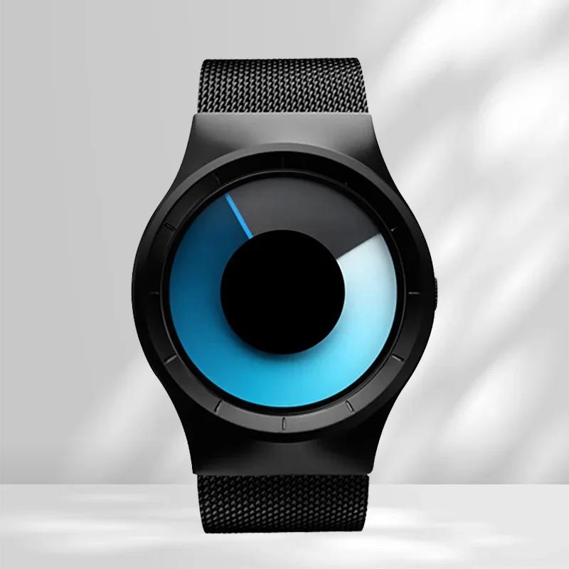 Creative Gift Quartz Watches Men Top Fashion Brand Casual Stainless Steel Mesh Band Unisex Watch Clock Male Female Gentleman