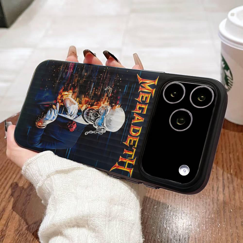 M-Megadeth Logo Phone Case For IPhone 17 16 15 14 Plus 11 12 13 Pro Max Shockproof Protection Soft Back Cover