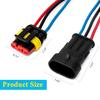 HYAT 3 Sets Car Waterproof Electrical Connector,18 AWG 3 Pin Plug Auto Electrical Wire Connectors Marine For Car, Truck, Boat, And Other Wire