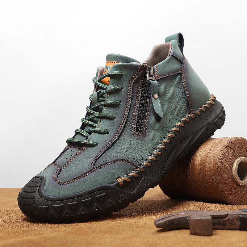 

Мужская спортивная обувь модная обувь ручной работы обувь для улицы термо повседневная обувь мужские ботинки Мартин мужской большой размер 48 зелёный